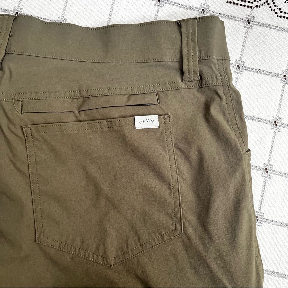 Orvis Men’s Performance Stretch Cargo Pants 34x30 - Olive Green - Picture 5 of 10